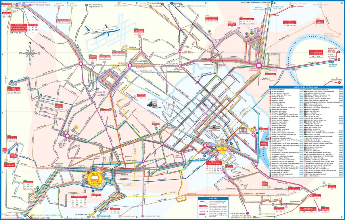 хо chi minh автобуска карта