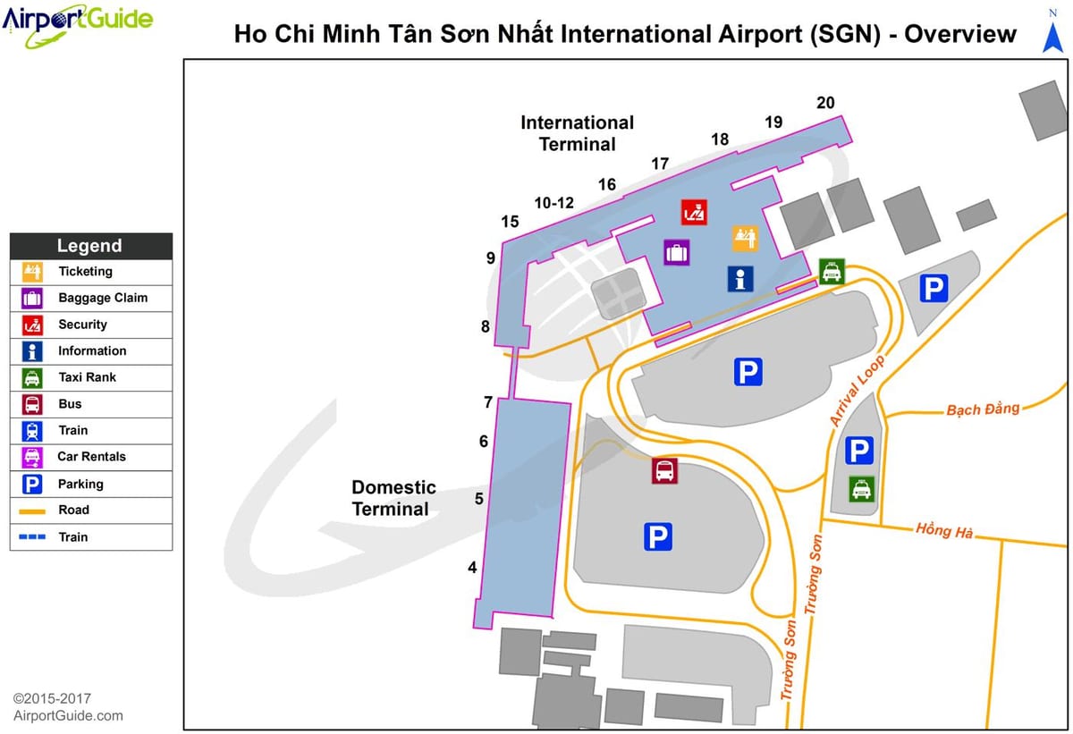 хо chi minh град аеродром мапа