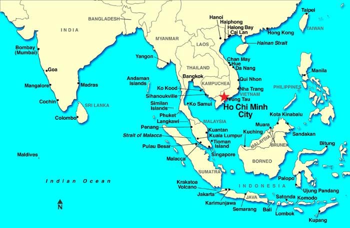 saigon мапата на светот