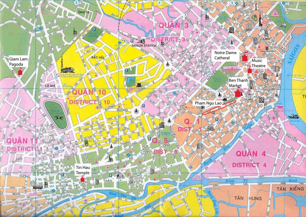 saigon област на мапата