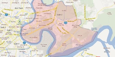 Карта на областите во хо chi minh
