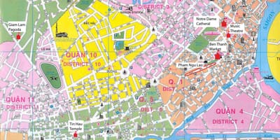 Saigon област на мапата