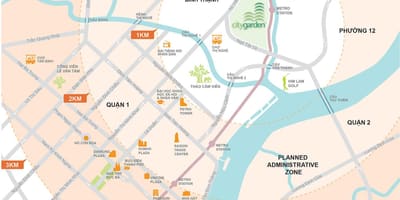 Карта на binh бар област