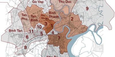 Област на мапата saigon