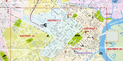 Туристичка карта хо chi minh град област 1